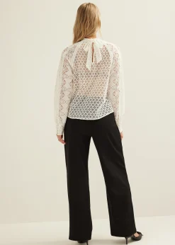 Fashion Cotton Club Kanten top wit,off-white