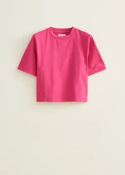 Best Cotton Club Kort basic t-shirt middenroze