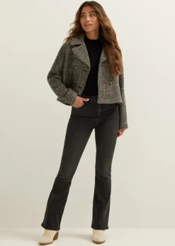 Hot Cotton Club Korte trenchcoat wolmix meerkleurig