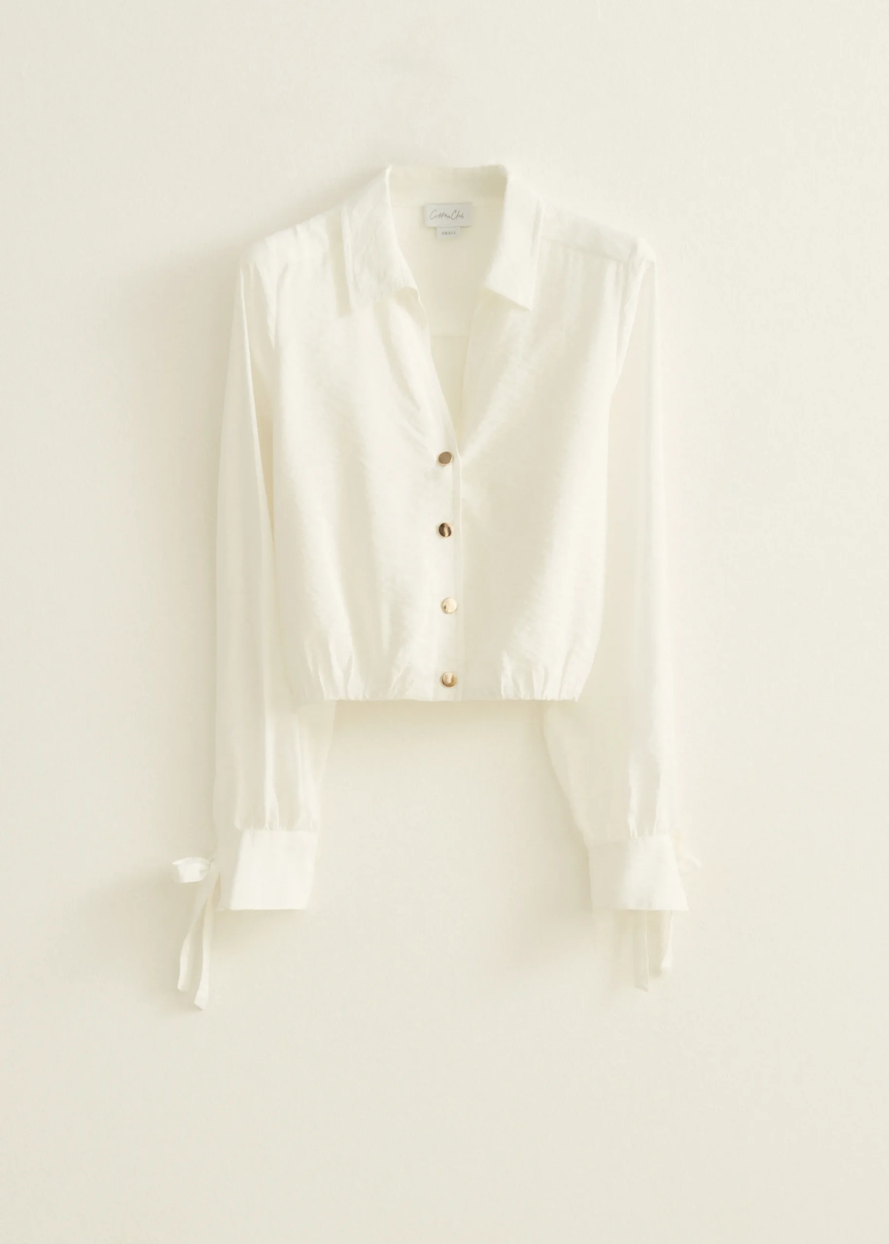 Hot Cotton Club Korte witte blouse wit,off-white