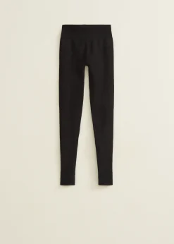 Best Cotton Club Legging met rib structuur zwart