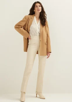 New Cotton Club Legging van PU lichtzand