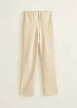 New Cotton Club Legging van PU lichtzand