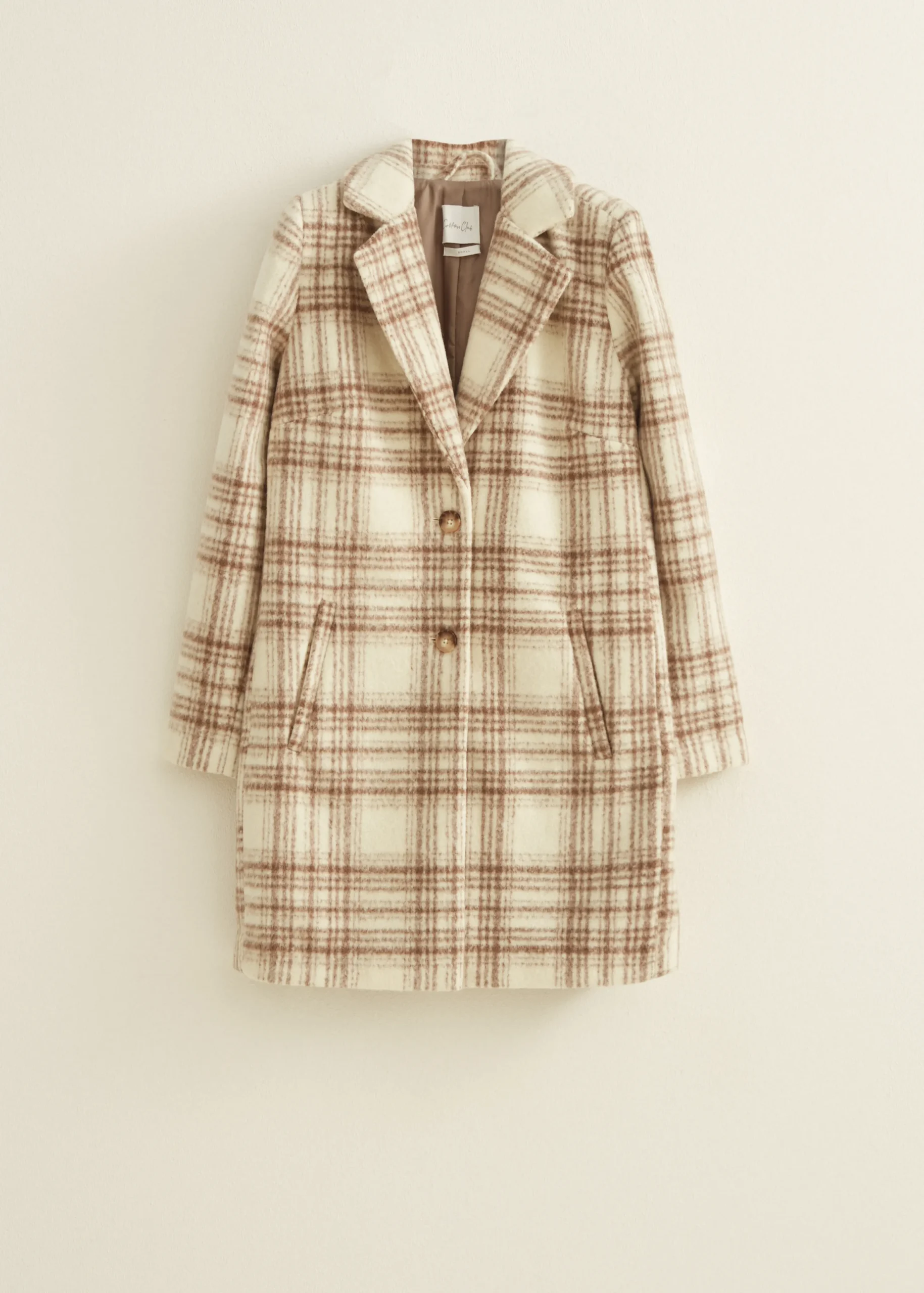 Best Cotton Club Mantel jas met ruit print meerkleurig