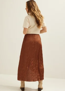 Discount Cotton Club Maxi rok met studs cognac