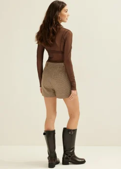 Discount Cotton Club Mesh top met col choco