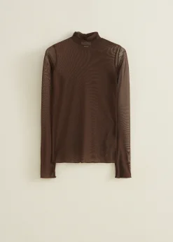 Discount Cotton Club Mesh top met col choco