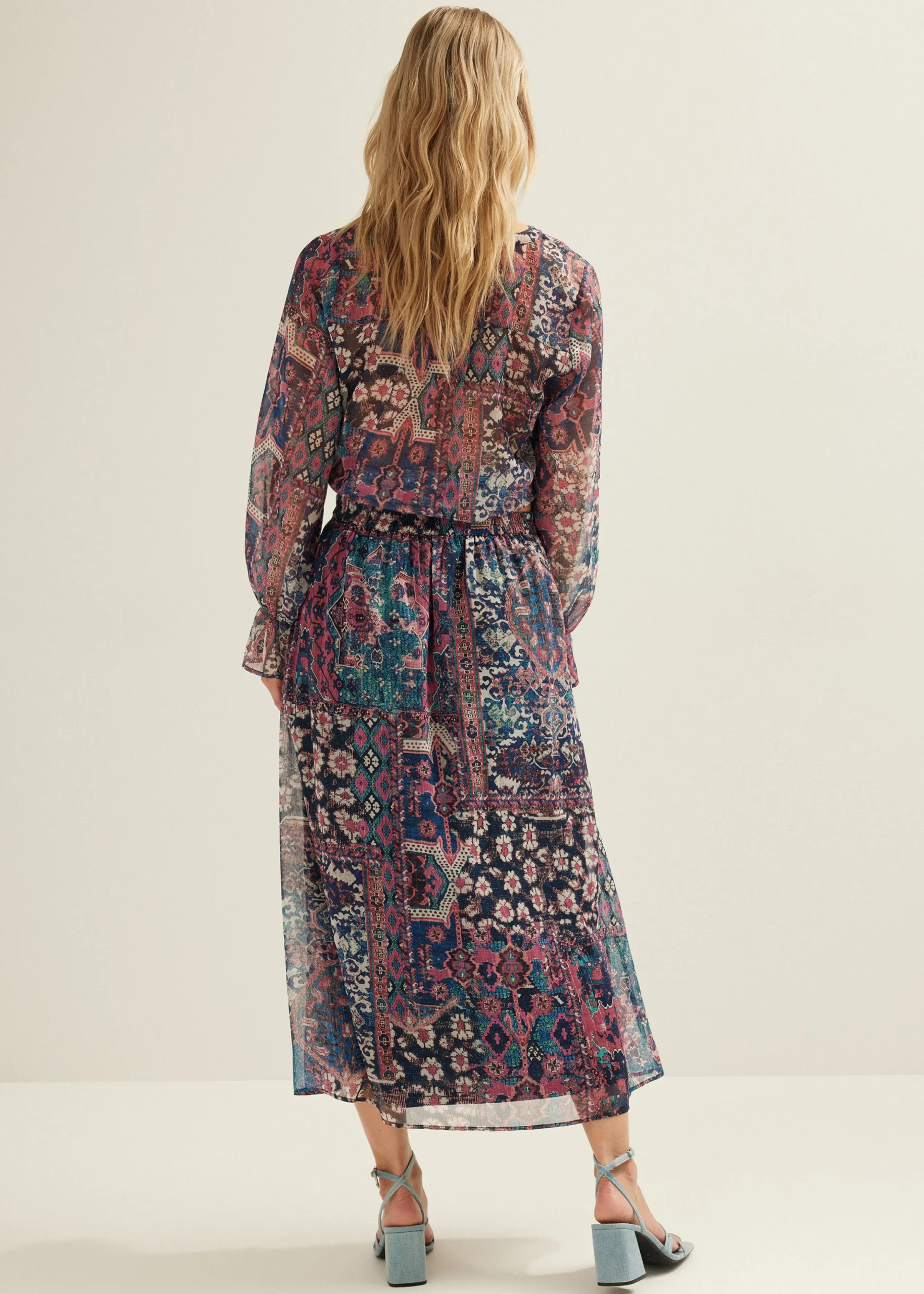 Discount Cotton Club Midi rok met print meerkleurig