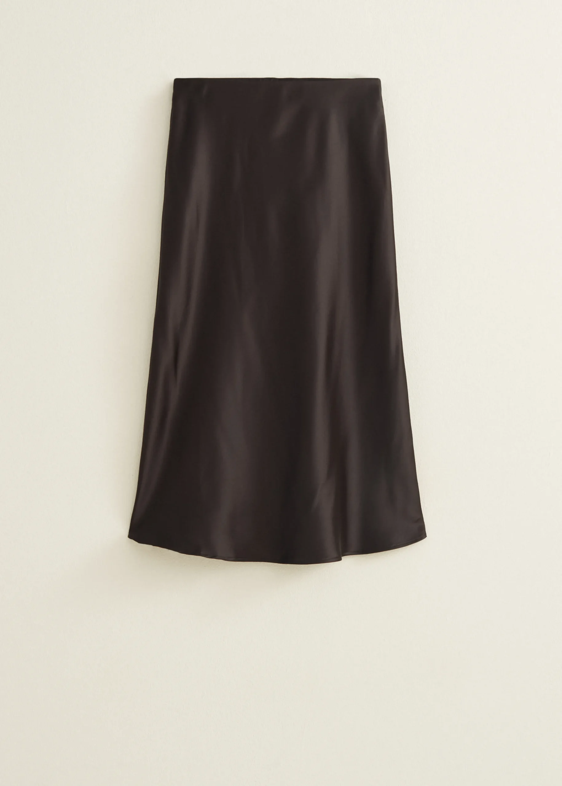 Clearance Cotton Club Midi rok satijn look zwart