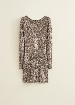 Online Cotton Club Mini pailletten jurk meerkleurig
