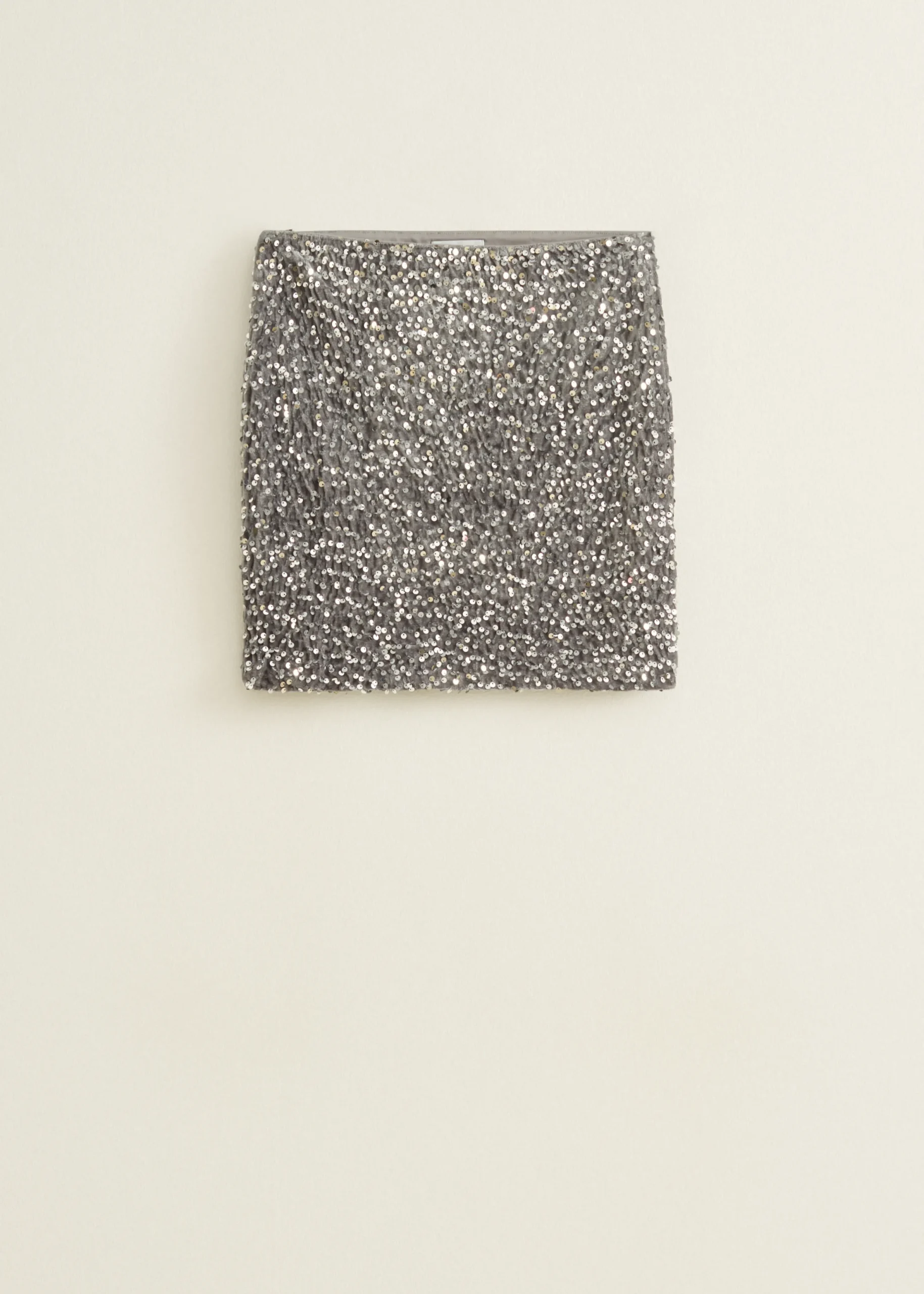 Sale Cotton Club Mini pailletten rok grijs