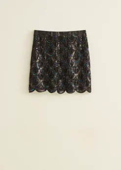 Hot Cotton Club Mini rok met pailletten meerkleurig