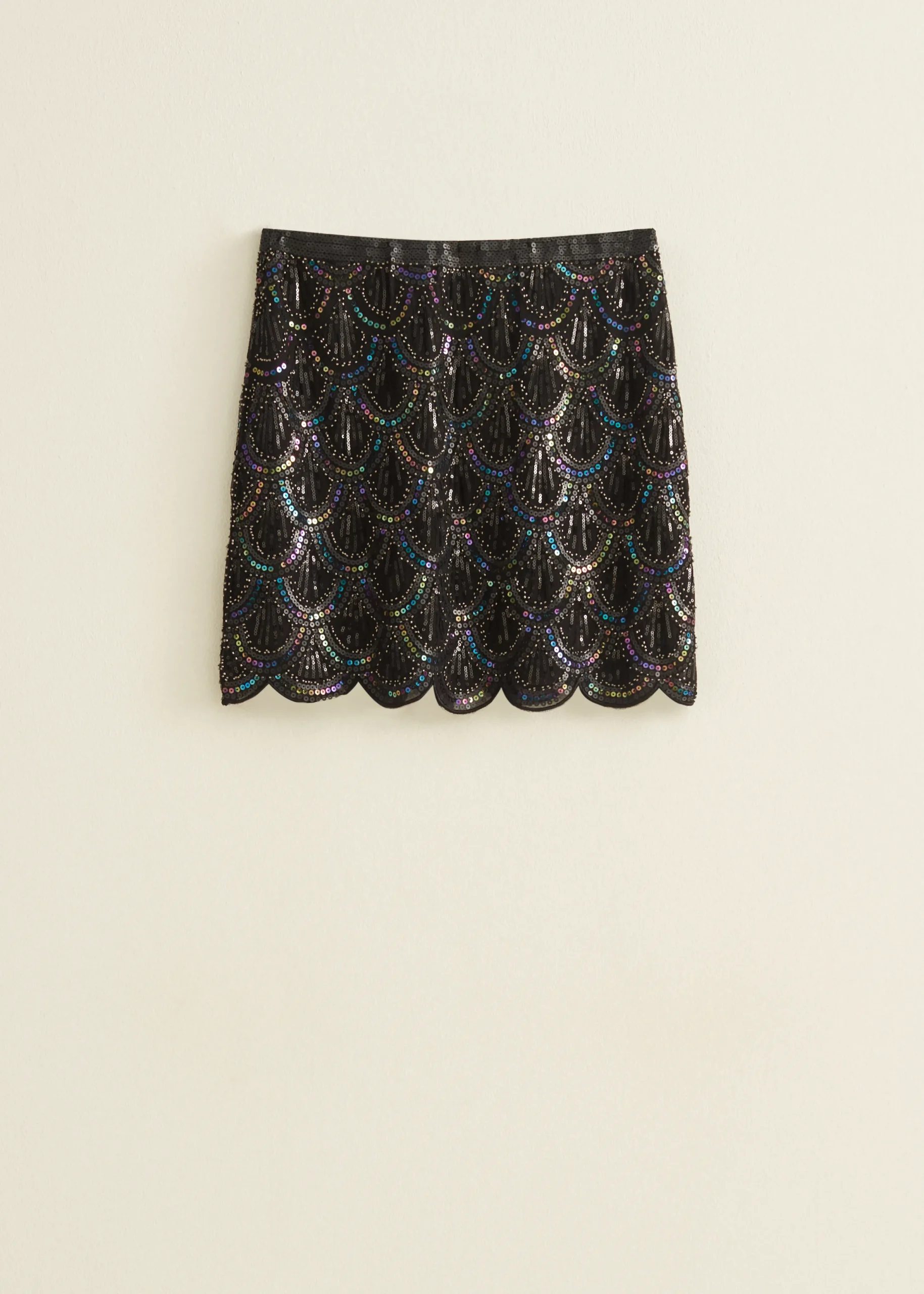 Hot Cotton Club Mini rok met pailletten meerkleurig