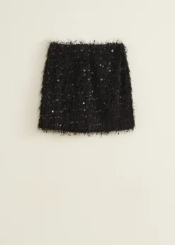 New Cotton Club Mini rok pailletten zwart