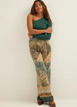 Sale Cotton Club One-shoulder body donkergroen