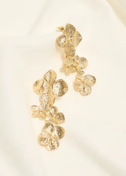New Cotton Club Oorbel bloemen goud