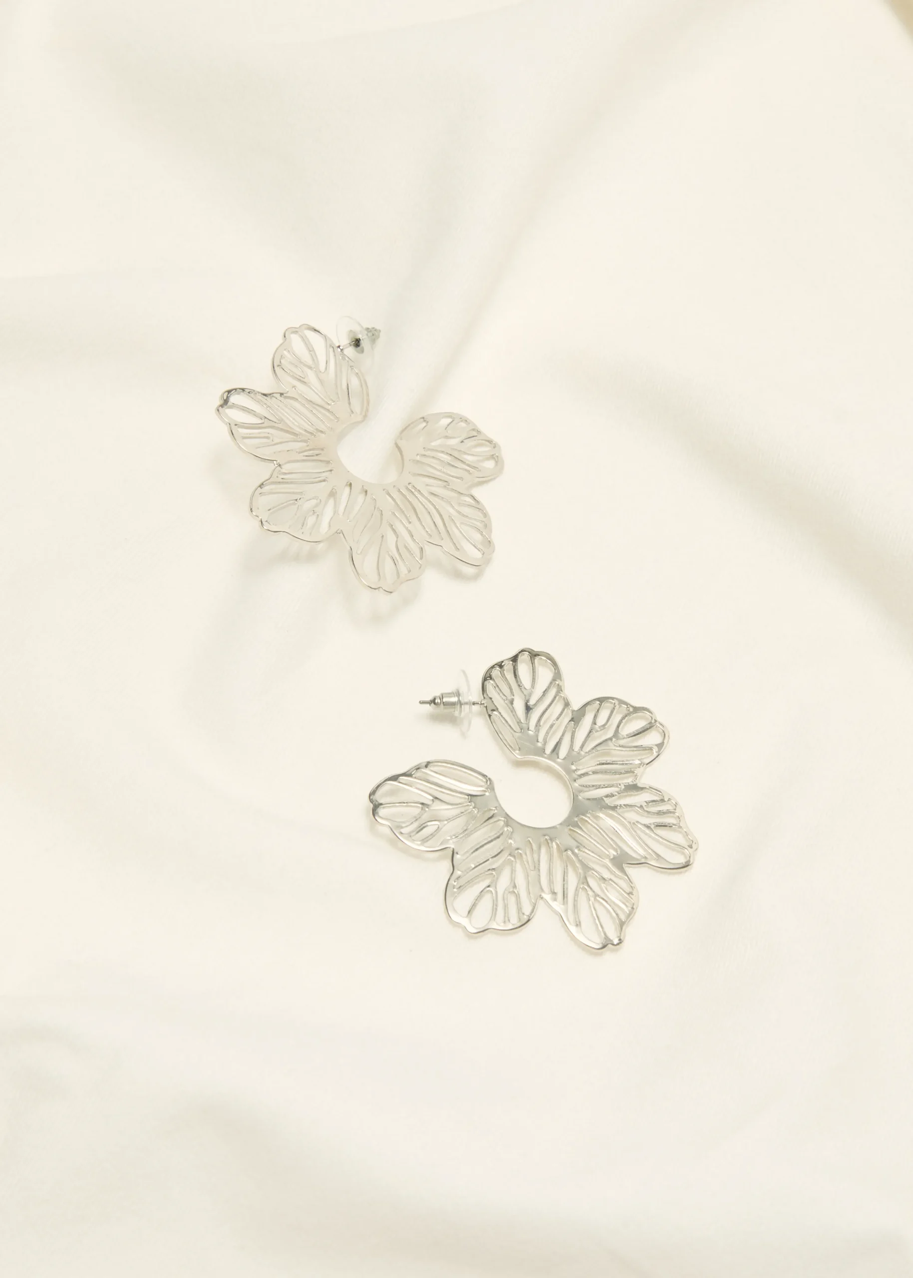 Fashion Cotton Club Oorringen bloem zilver