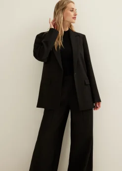 Best Cotton Club Oversized blazer zwart