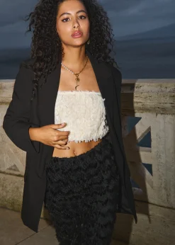 Best Cotton Club Oversized blazer zwart