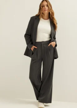 New Cotton Club Oversized blazer gemêleerd antracietgemêleerd