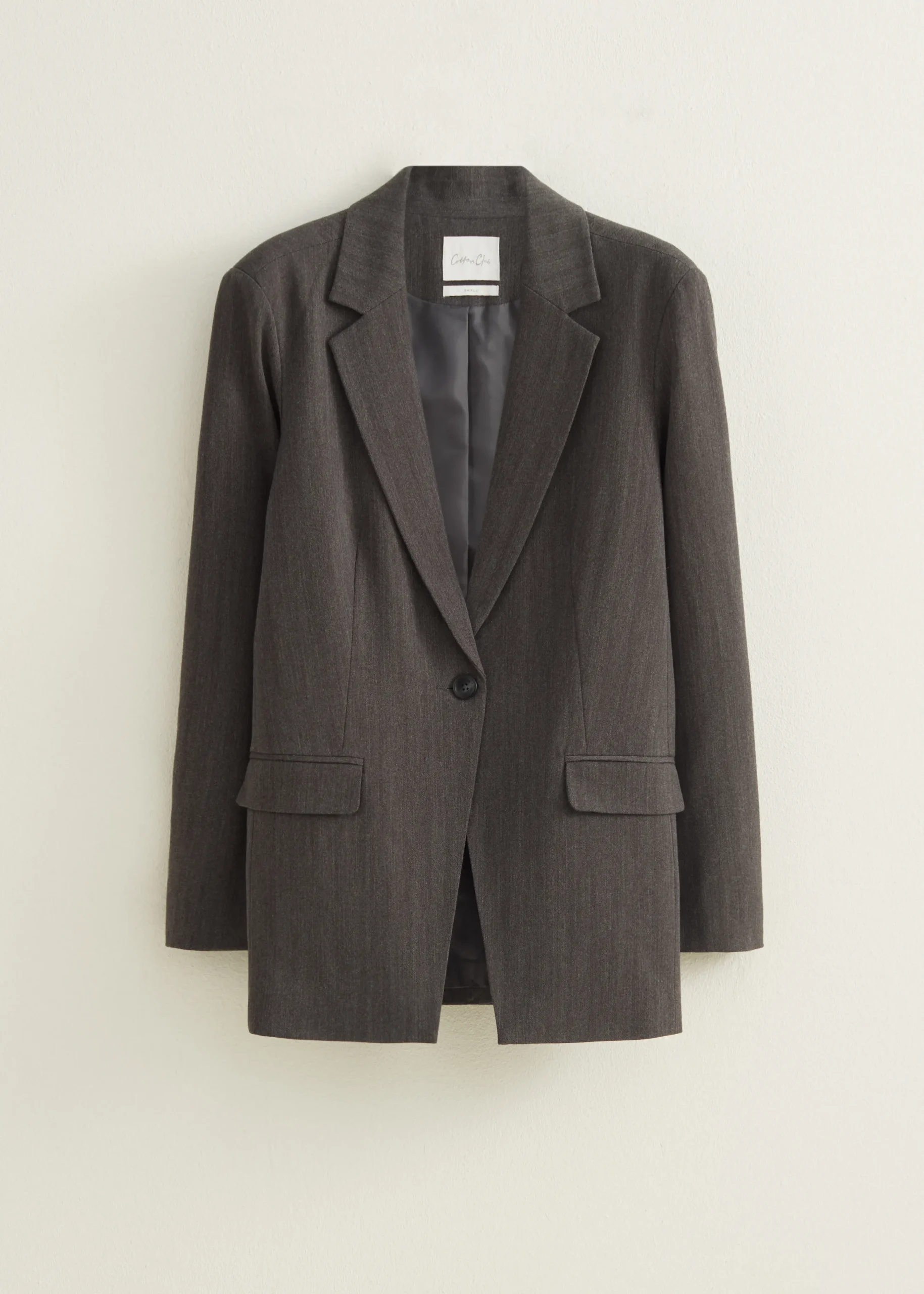 New Cotton Club Oversized blazer gemêleerd antracietgemêleerd