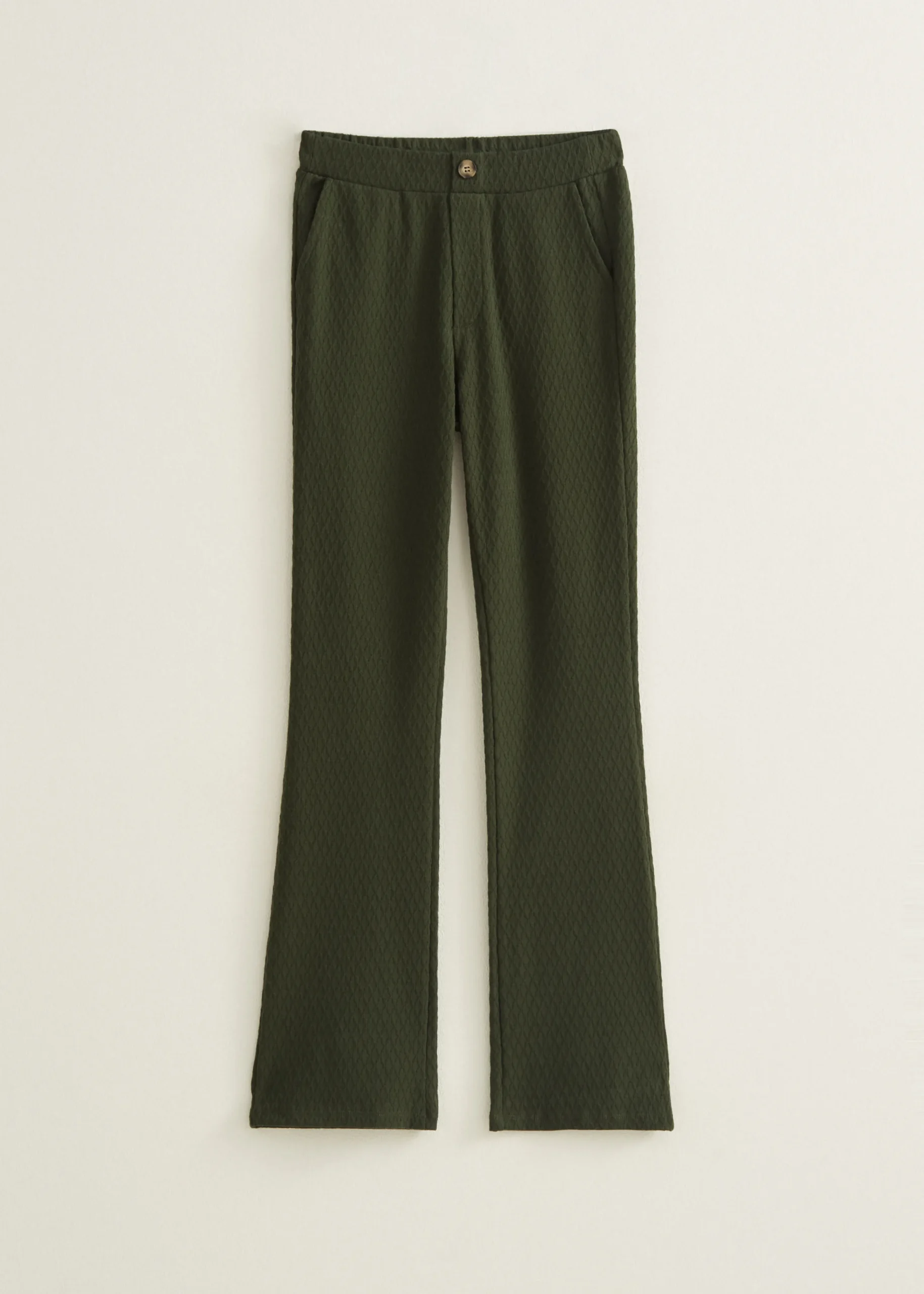 Sale Cotton Club Pantalon jacquard groen,denne