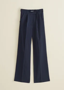 New Cotton Club Pantalon met gestrikt detail blauw,marine