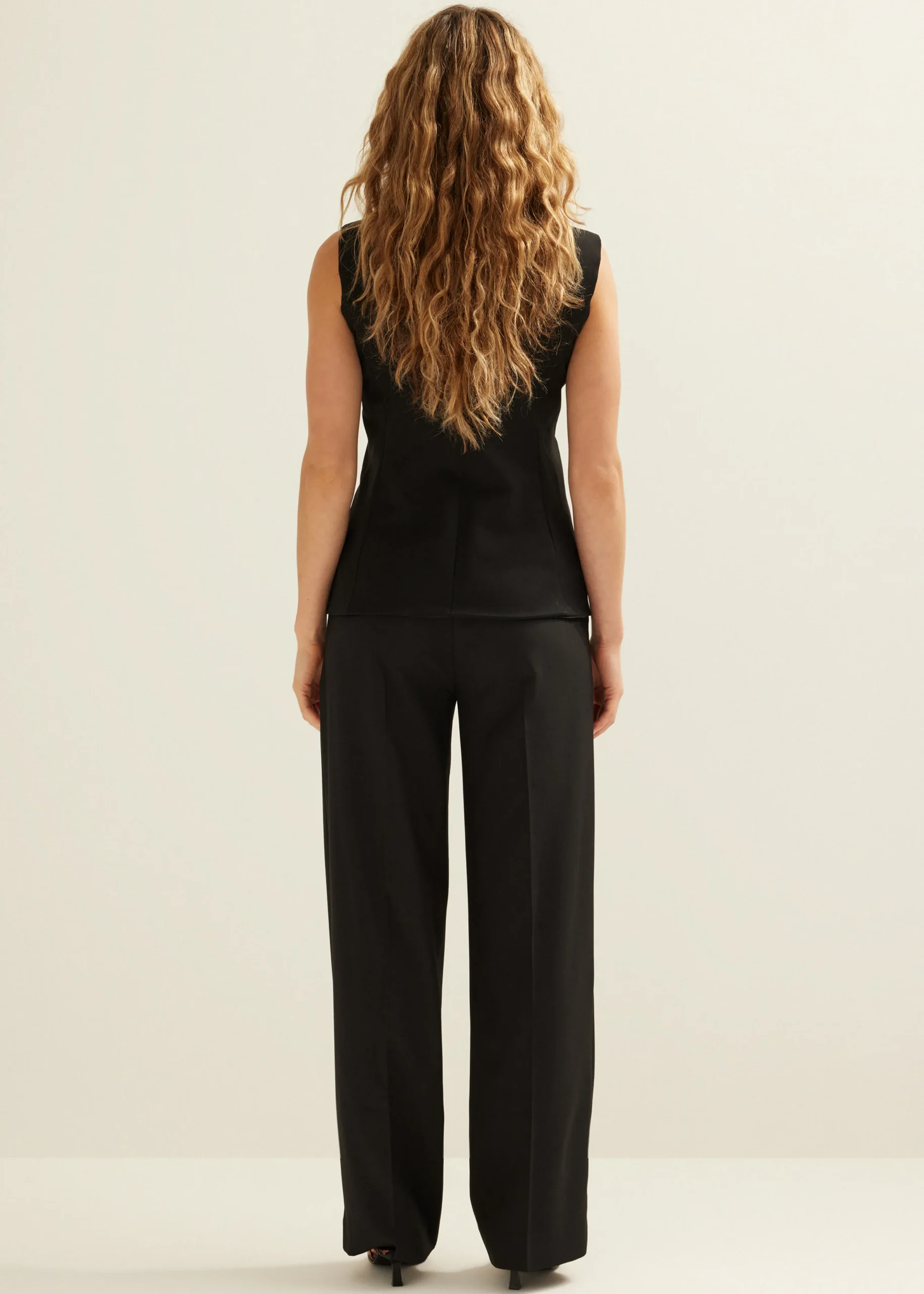 Sale Cotton Club Pantalon met plooien zwart