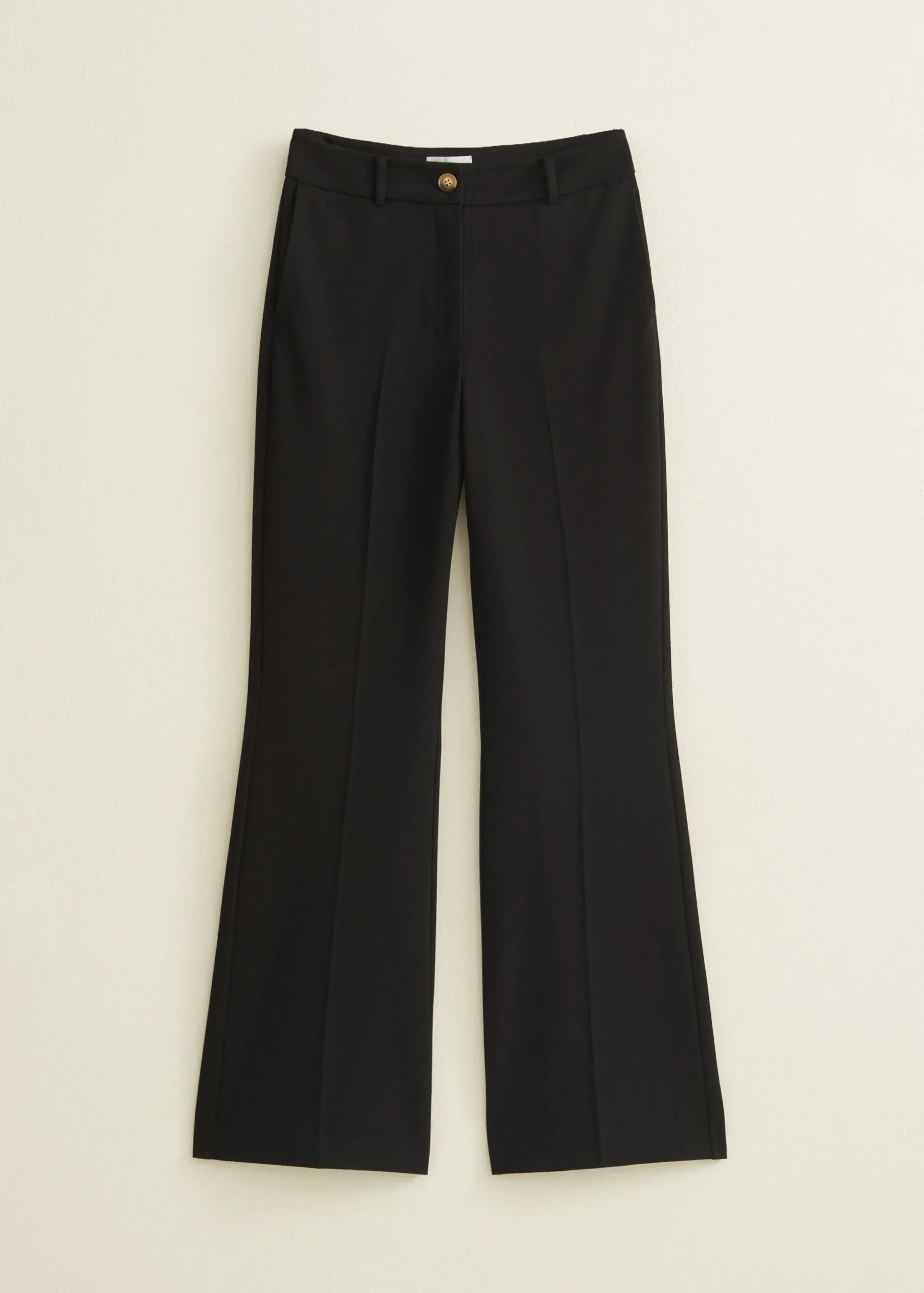 Discount Cotton Club Pantalon met wide leg zwart