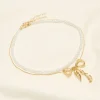 Fashion Cotton Club Parelketting met strik goud