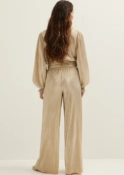 Online Cotton Club Plissé broek goud