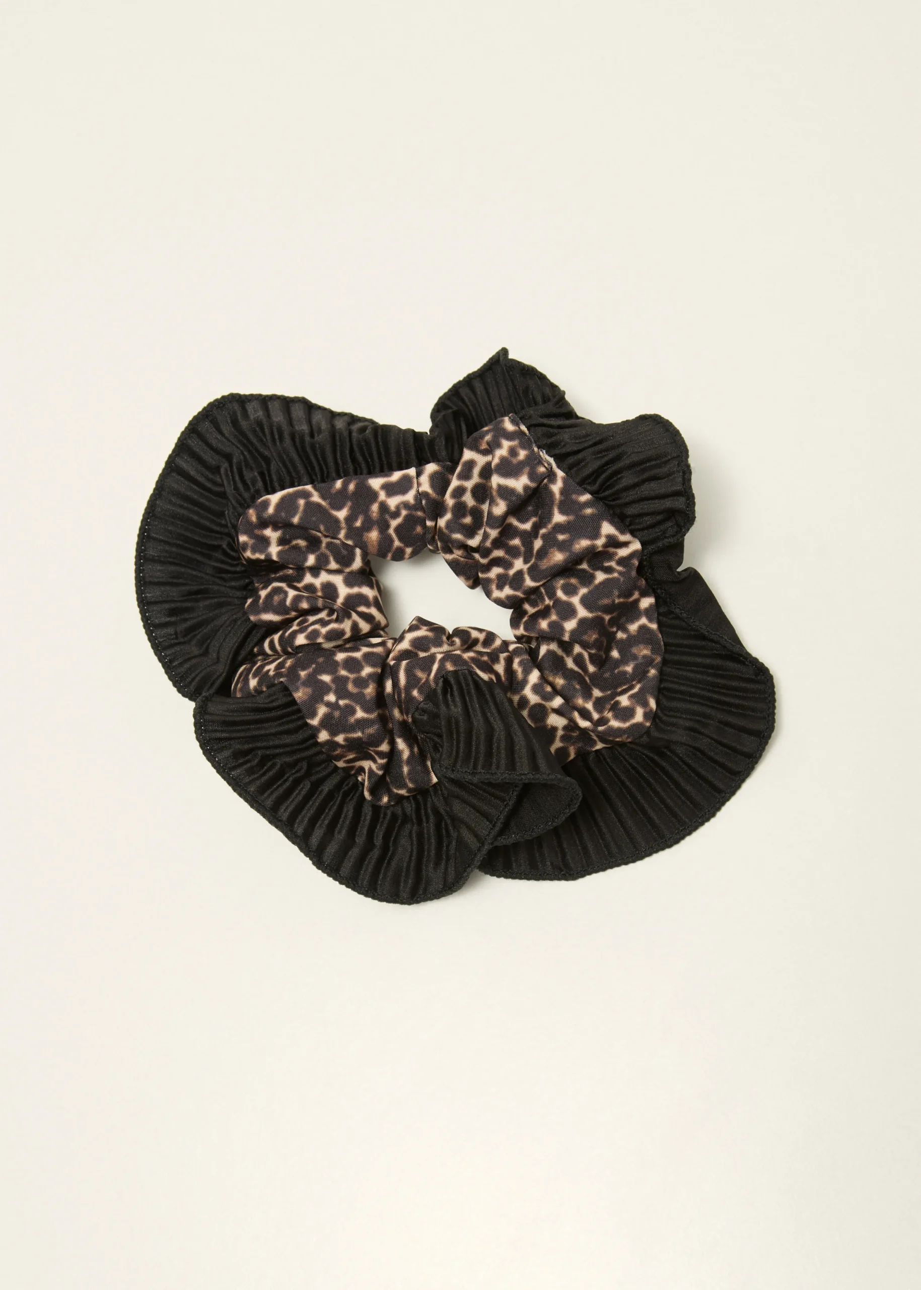 Sale Cotton Club Plissé scrunchie meerkleurig