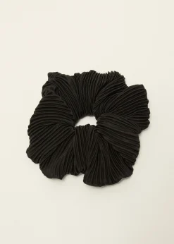Online Cotton Club Pliss&eacute; scrunchie zwart