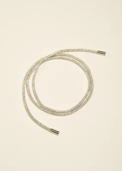 Fashion Cotton Club Riem met strass zilver