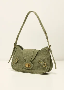 Fashion Cotton Club Schoudertas halve maan groen