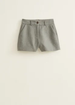Best Cotton Club Short van wolmix antracietgemêleerd