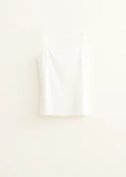 Online Cotton Club Singlet met spaghettibandjes wit