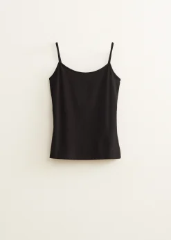Discount Cotton Club Singlet met spaghettibandjes zwart
