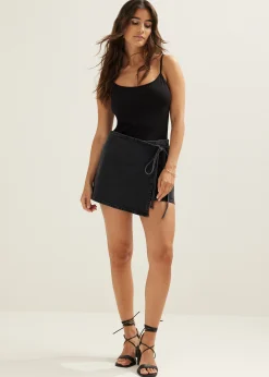 Discount Cotton Club Singlet met spaghettibandjes zwart