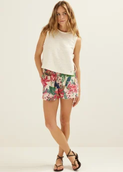 New Cotton Club Singlet met zijstrikken ecru