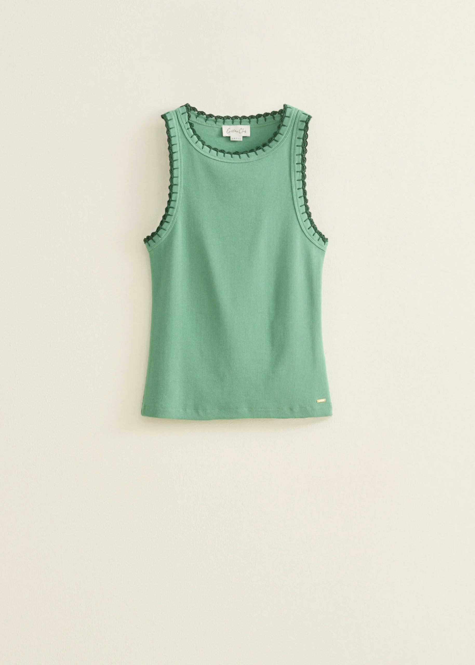 Hot Cotton Club Singlet paige mint,donker