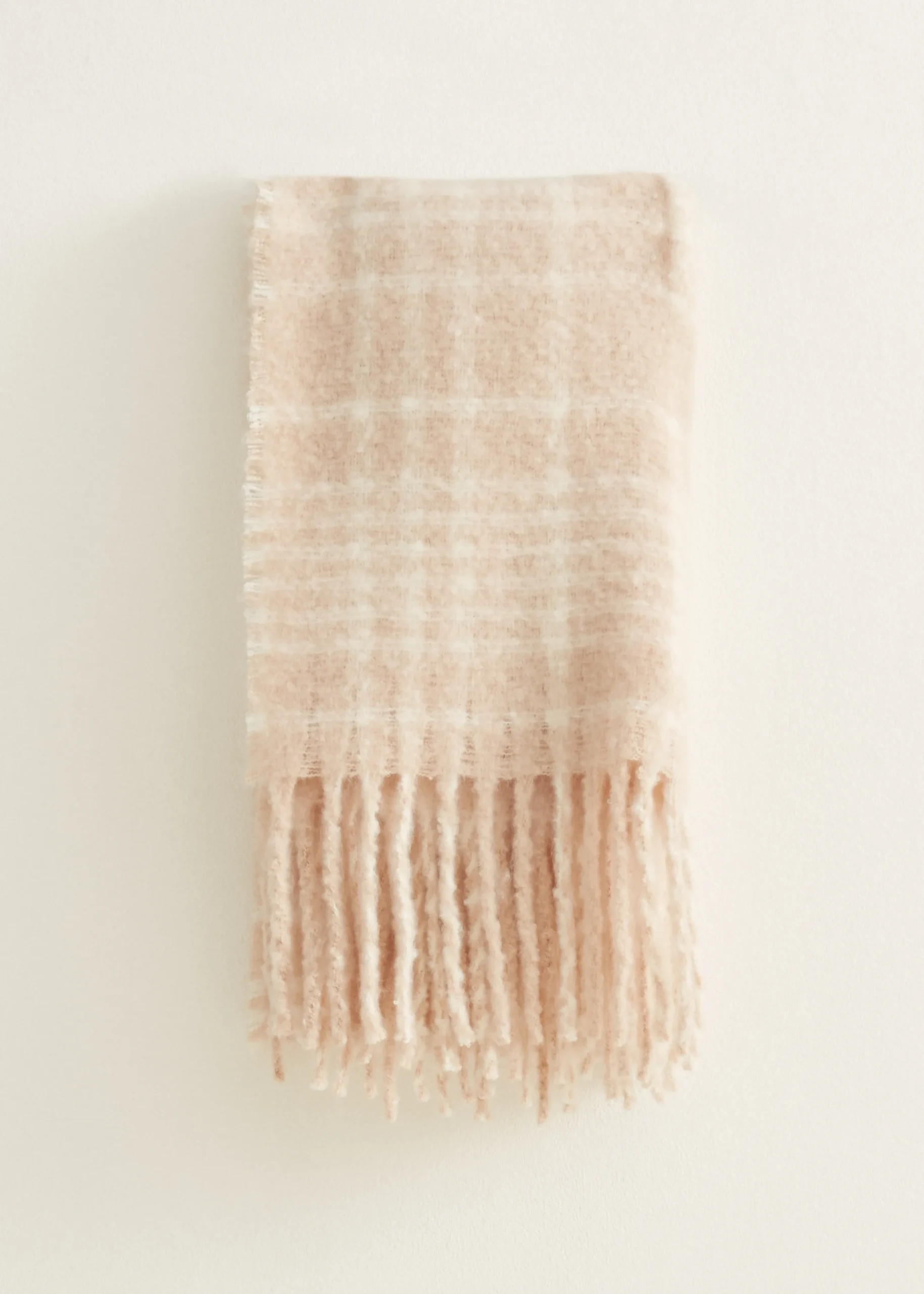 Online Cotton Club Sjaal geruit lichtroze