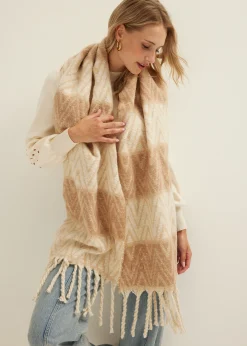 Discount Cotton Club Sjaal met print zand