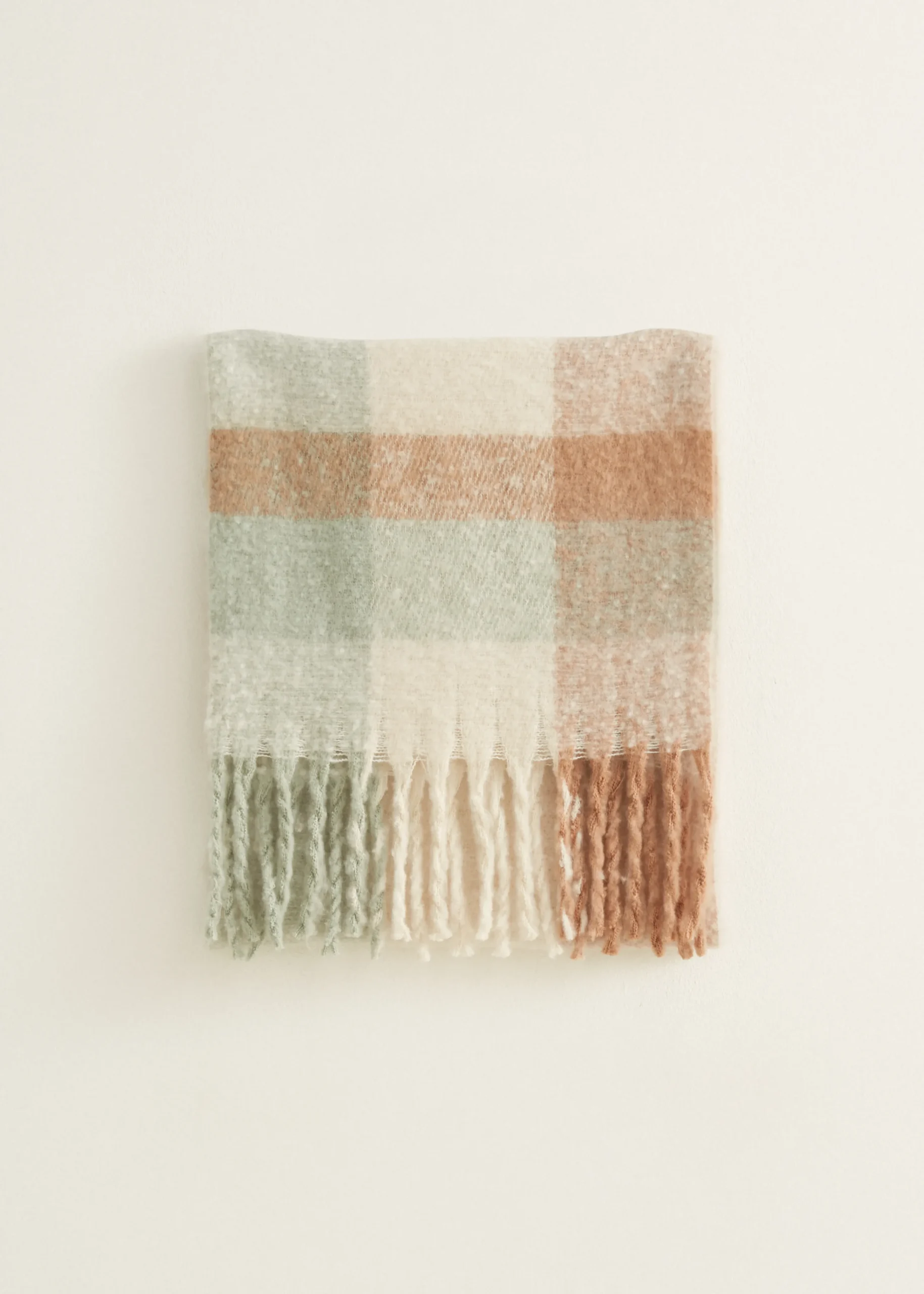 New Cotton Club Sjaal met ruit print coolmint