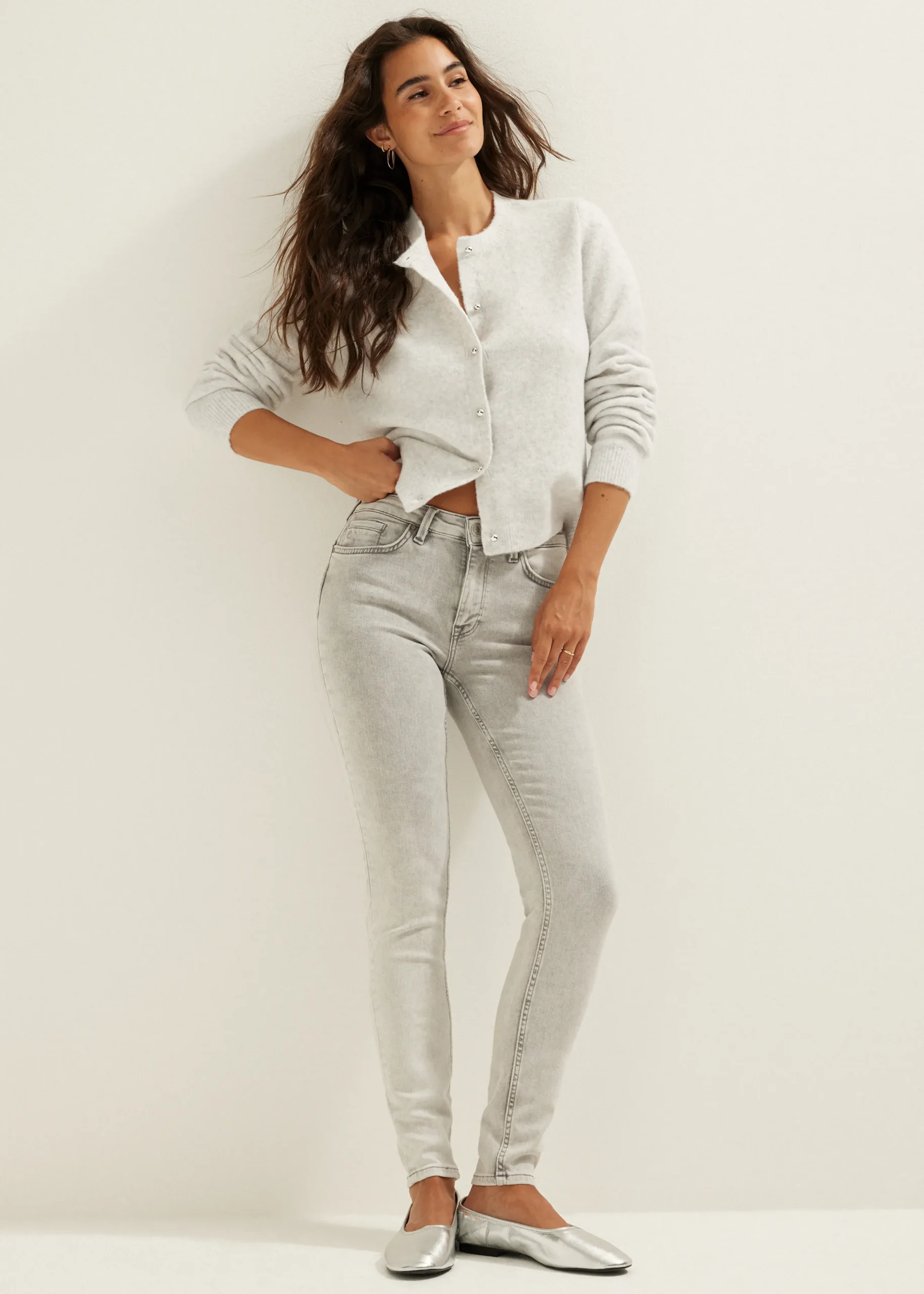 Hot Cotton Club Skinny jeans chloe grijs,wolk
