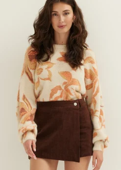 New Cotton Club Skort corduroy choco