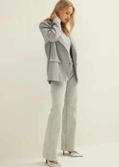 Fashion Cotton Club Strass blazer grijs,lichtmelee