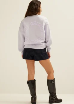 Discount Cotton Club Sweater met backprint lavendel,licht