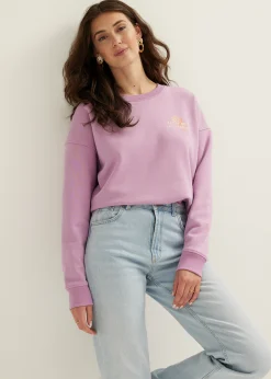 Best Cotton Club Sweater met print lila,midden