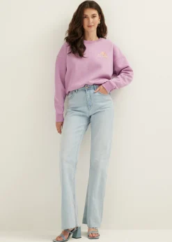 Best Cotton Club Sweater met print lila,midden